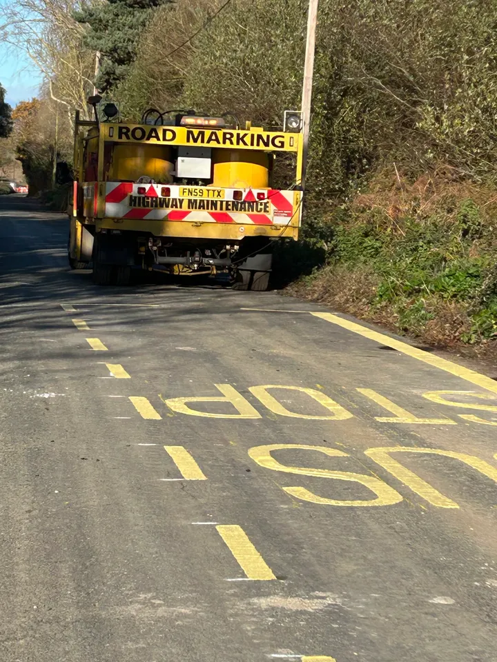 Highway Bus Stop Markings